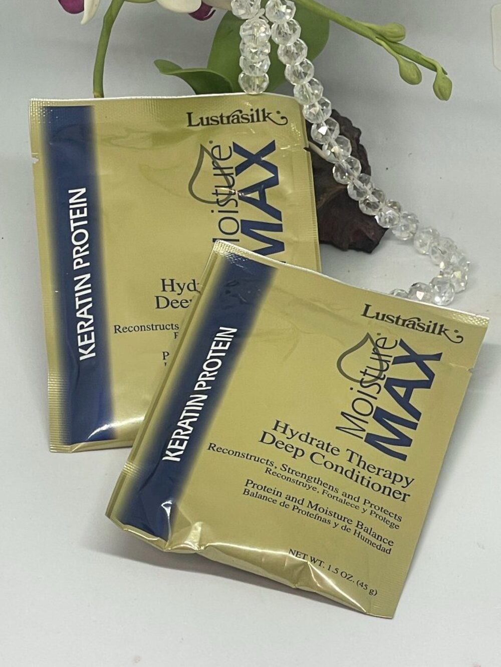 2x Lustrasilk Moisture Max Keratin Protein Hydrate Therapy Deep Conditioner